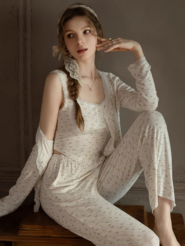 Sweet Floral Modal Pajama Set