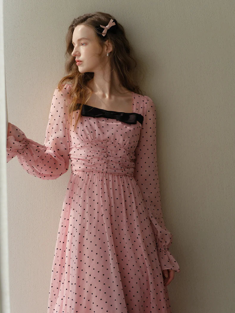 Sweetheart Dot Bow Dress