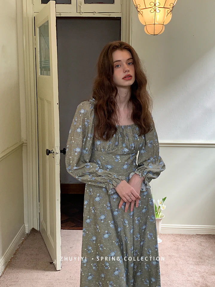 Moonlit Meadow Floral Dress