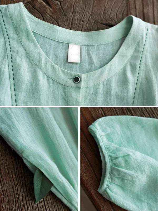 Blossoming Elegance Mint Green Dress