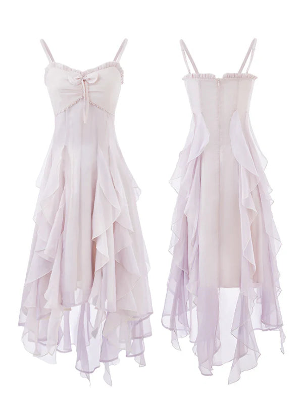 Enchanted Petal Ruffle Dress