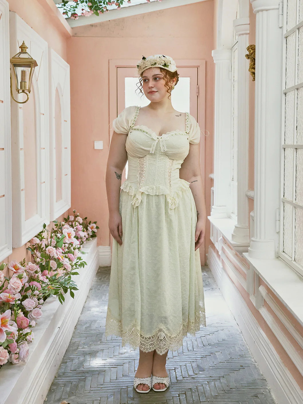 Ethereal Lace Coquette Dress