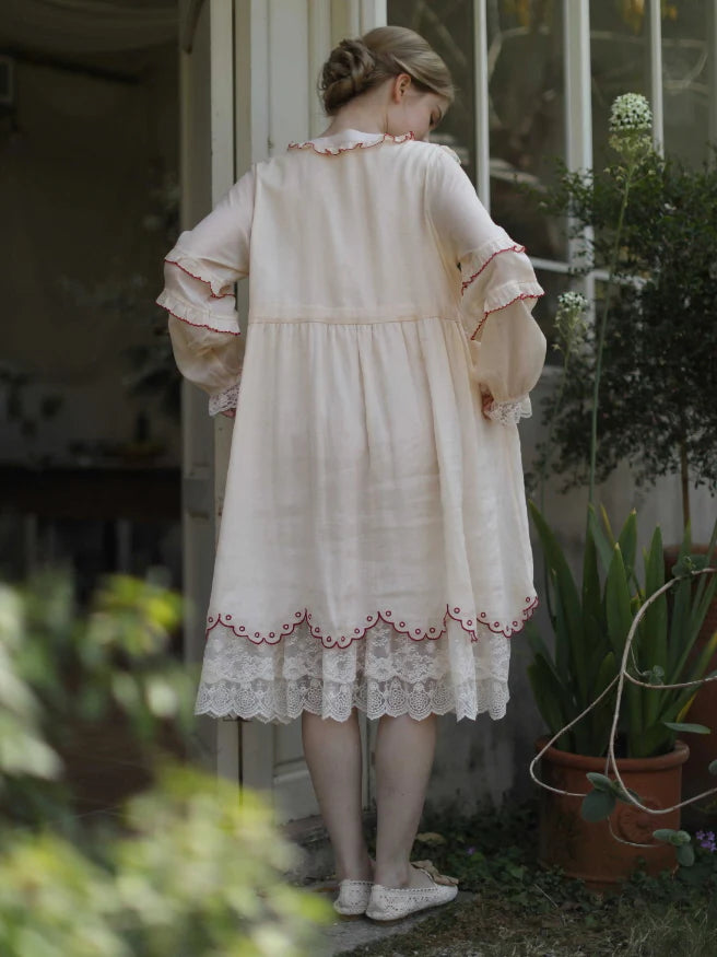 Ramie Embroidered Garden Dress