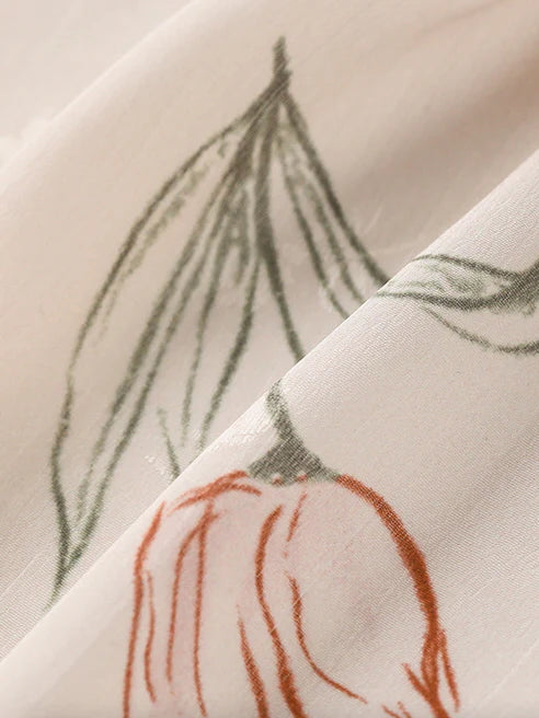 Romantic Tulip Bow-Tie Blouse