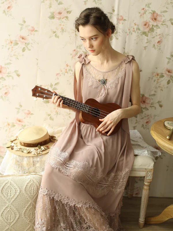 Serene Blossom Vintage Dress