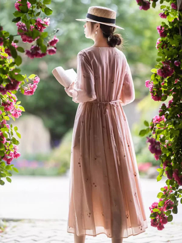 Blooming Elegance Tencel Floral Dress