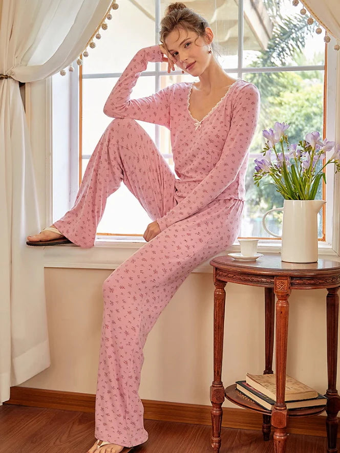 Pink Blossom Dream Floral Pajama Set