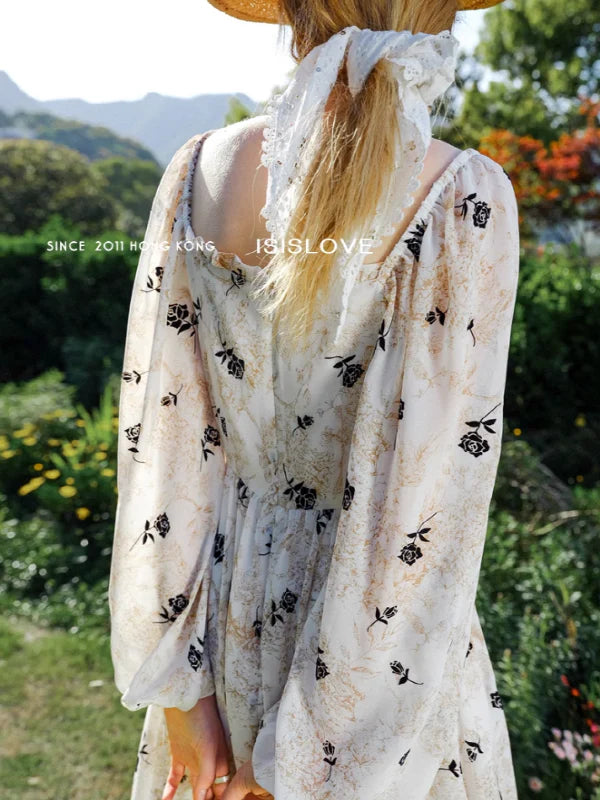 Summer Garden Flower Print Dress