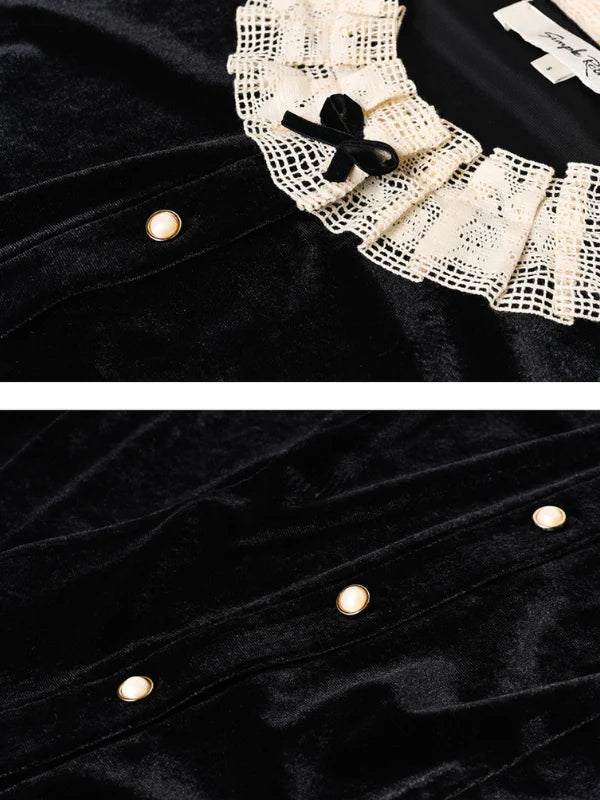 Velvet Elegance Vintage Blouse