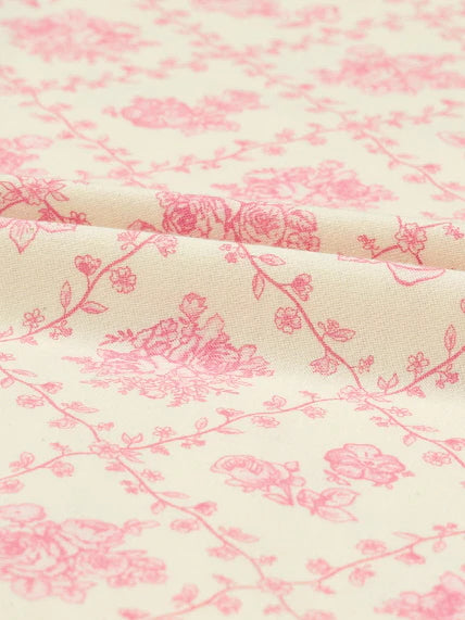 Pink Floral Lace Ruffle Loungewear Set