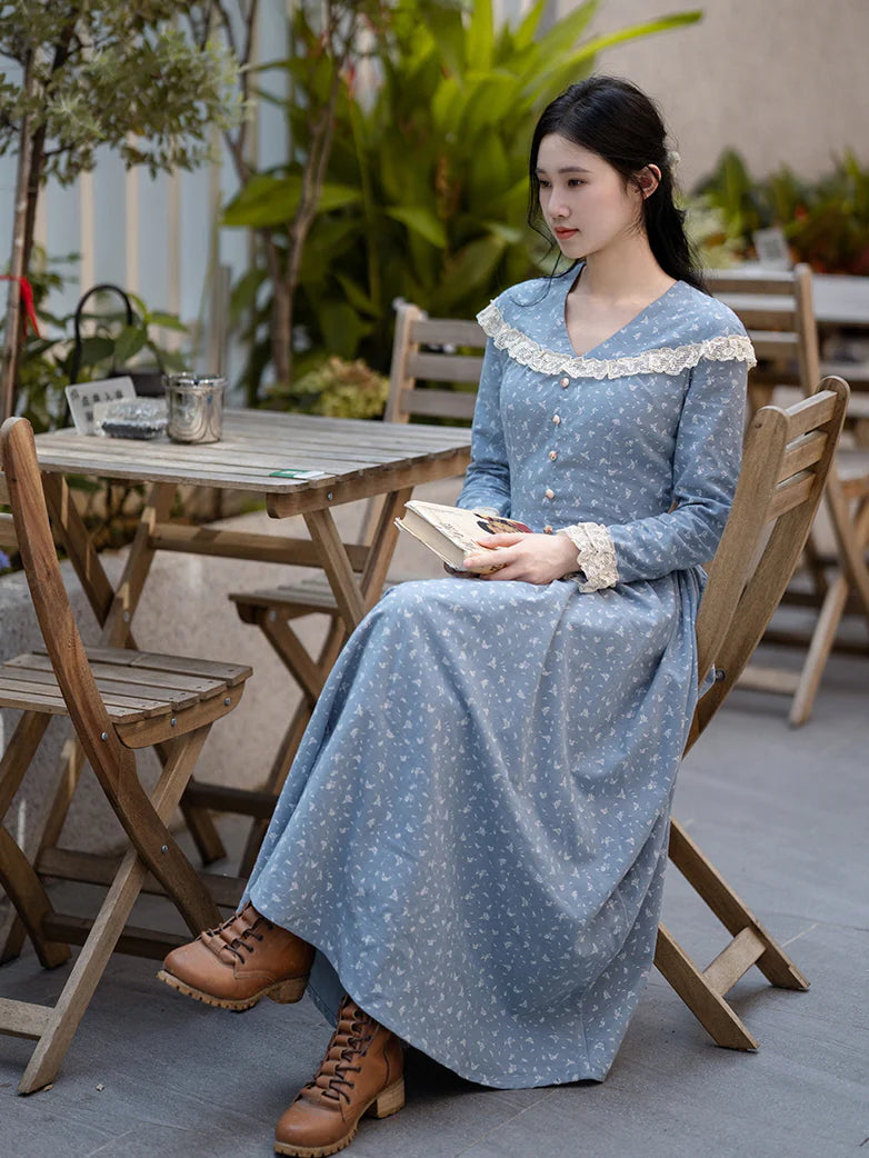 Emily's Blue Floral Dream Dress