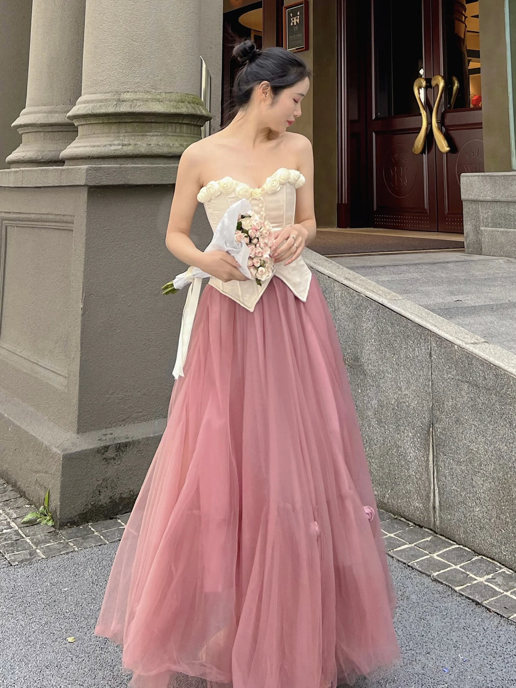 Rose Blossom Herringbone Corset