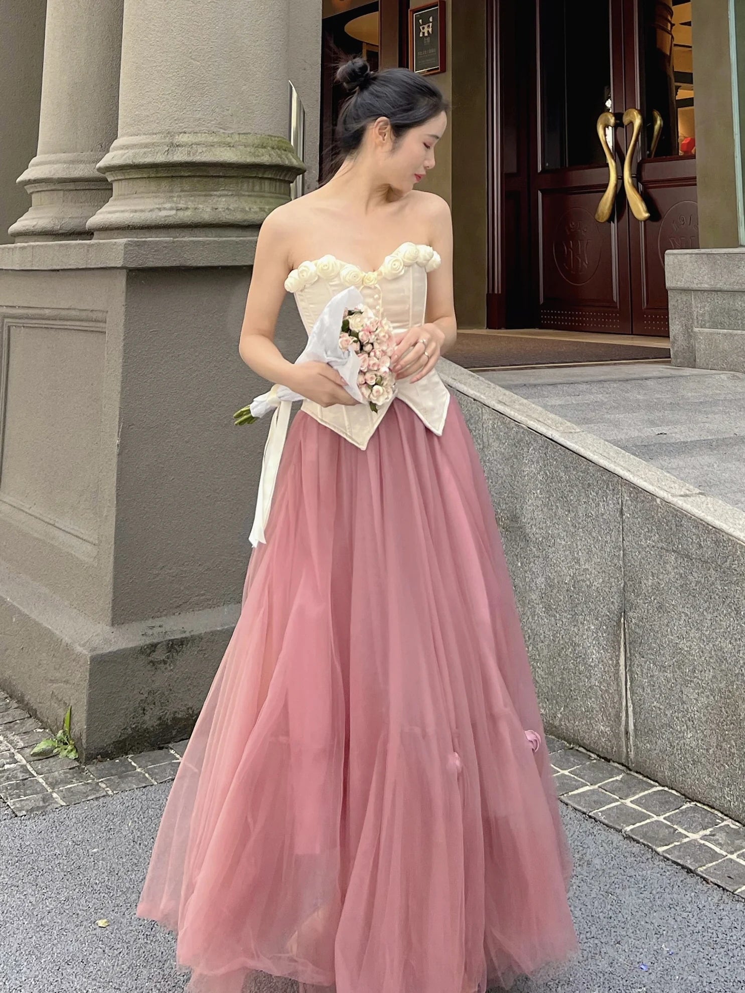 Rose Blossom Herringbone Corset