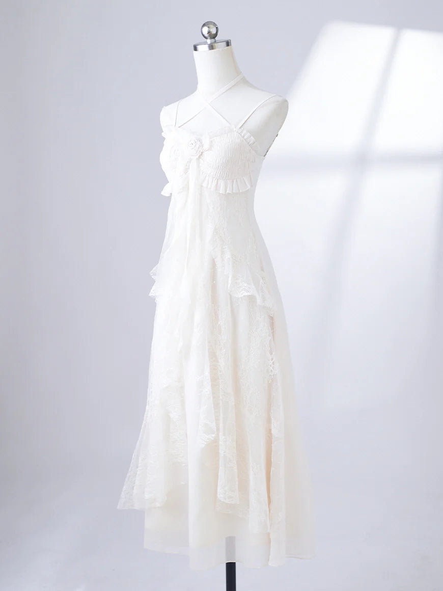 Ethereal Lace Rose Gown