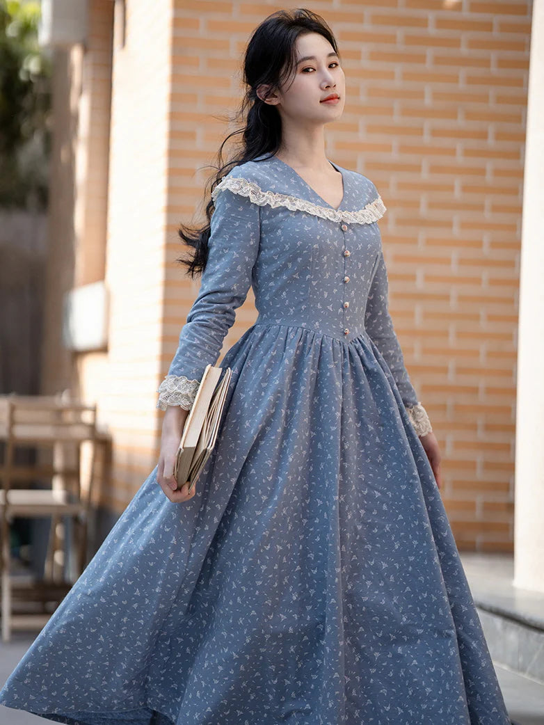 Emily's Blue Floral Dream Dress