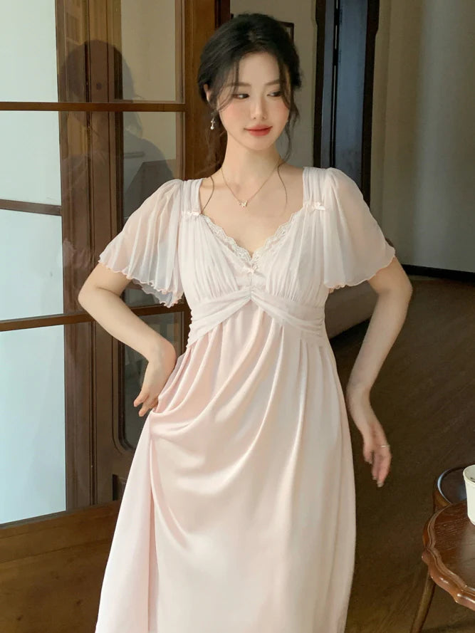 Rosy Lace Dream Nightgown