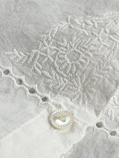 Vintage Embroidered Cotton Blouse