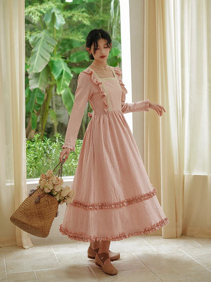 Lily's Romantic Retro Pink Dress