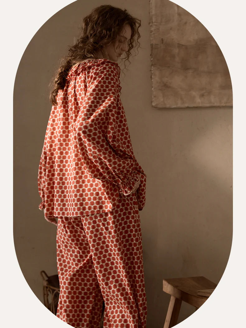 Vintage Polka Dot Pajama Set