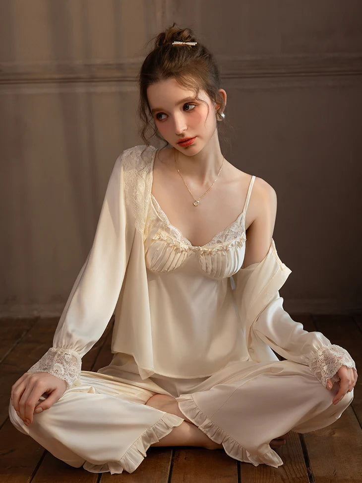 Ivory Silk Dream Pajama Set