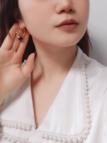 Vintage Swirl Hoop Earrings