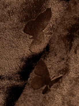 Butterfly Embossed Velvet Pinafore Dress