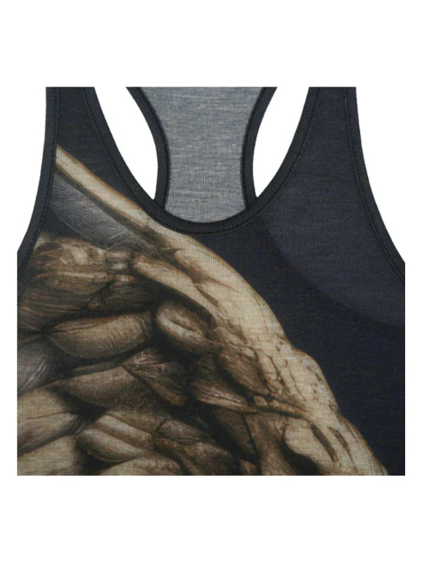 Celestial Wing Print Maxi Dress