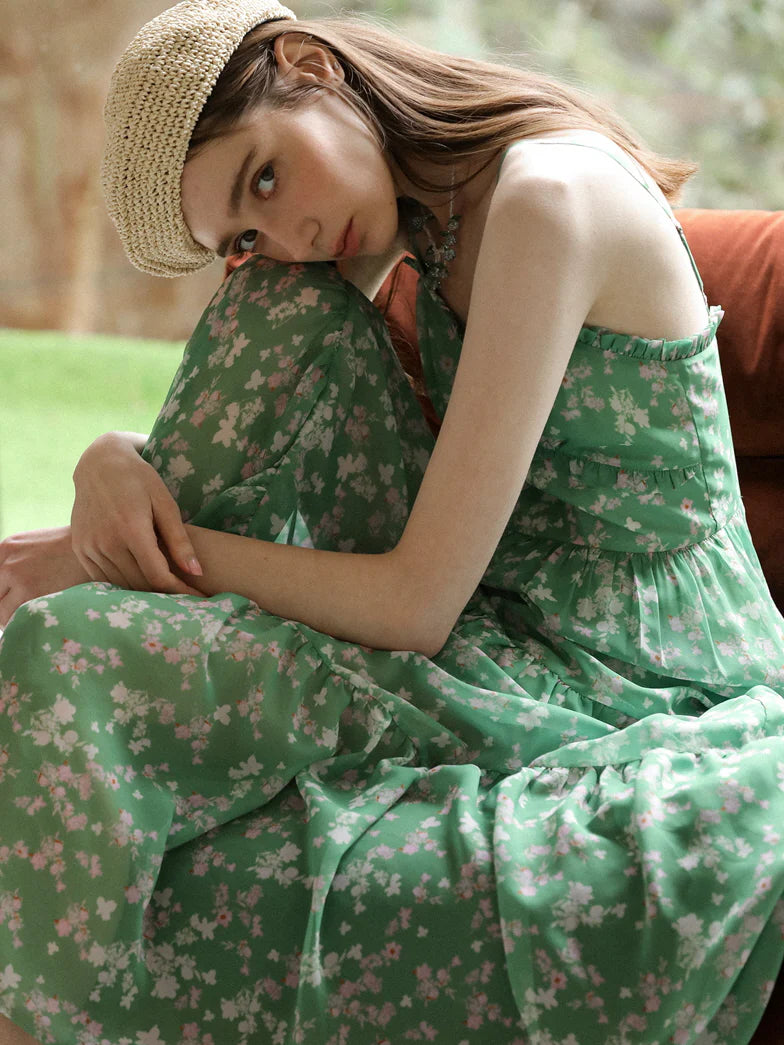 Emily's Verdant Blossom Dress