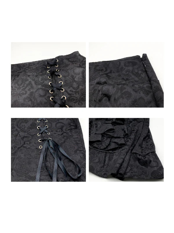 Midnight Baroque Corset & Ruffle Skirt