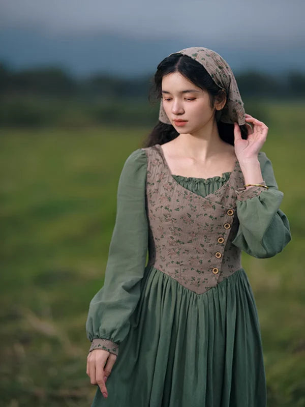 Meadow Whisper Floral Corset Dress