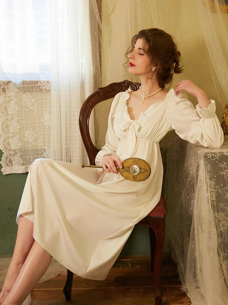 Romantic Cozy Long Sleeve Nightgown