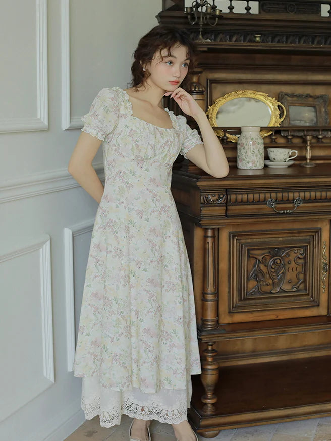 Vintage Meadow Cottagecore Dress