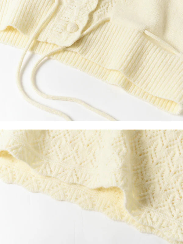 Rosette Bloom Knit Cardigan