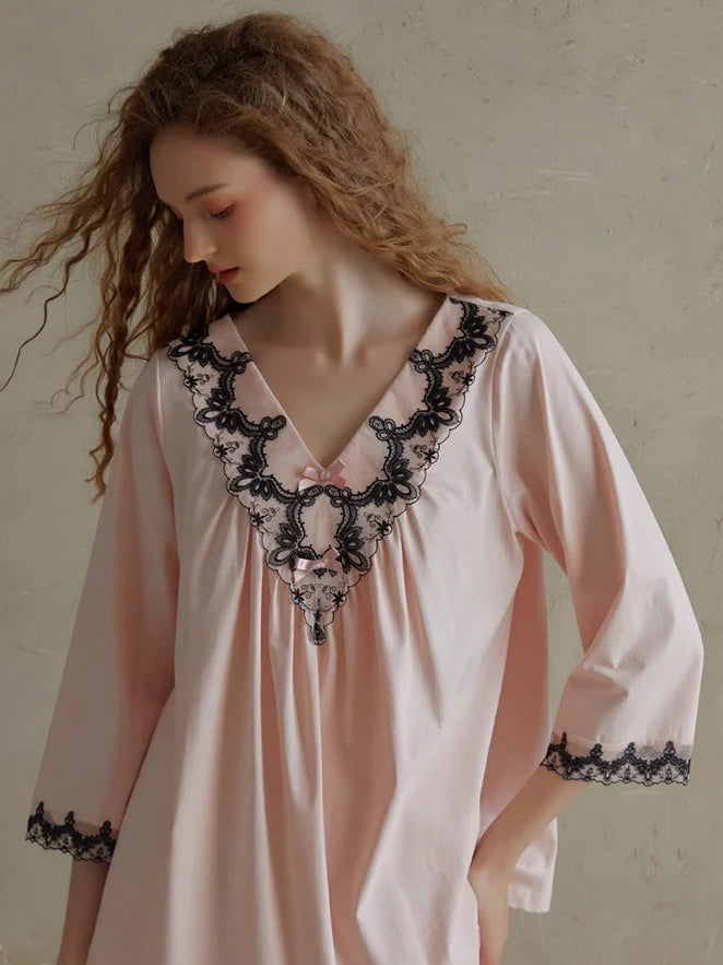 Enchanted Lace-Trim Pajama Set