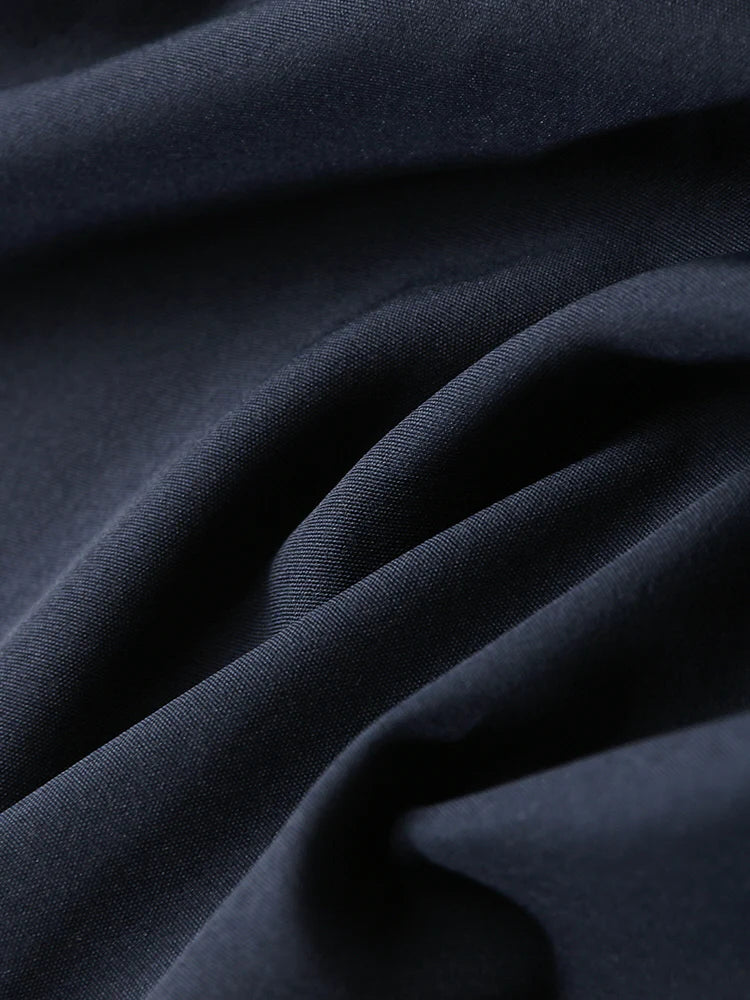 Navy Tweed Double-Breasted Dress