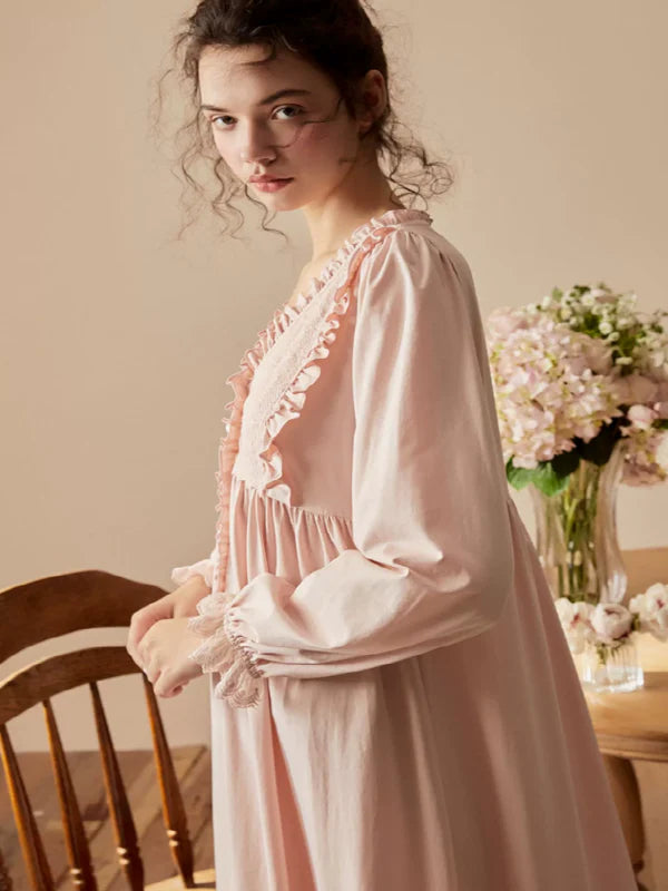 Blushing Cotton Elegance Nightgown