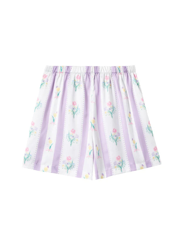 Whimsical Blossom Silk Pajama