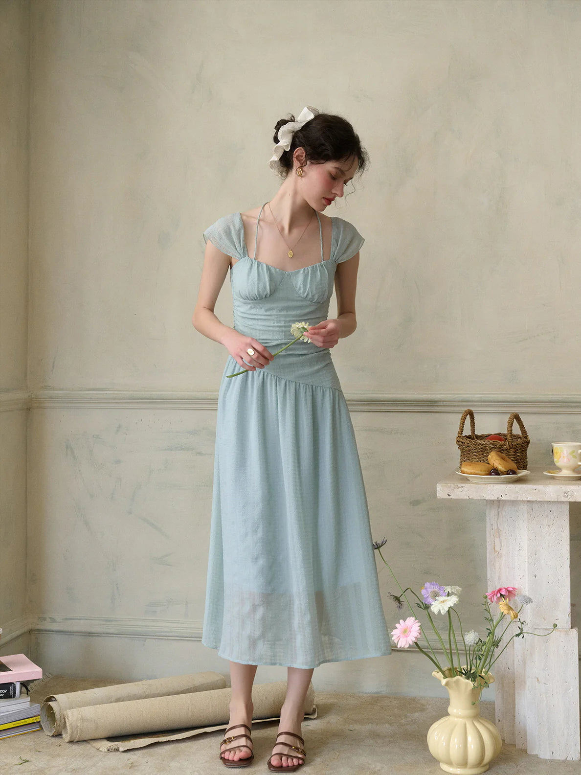 Chloe's Mint Blossom Summer Dress