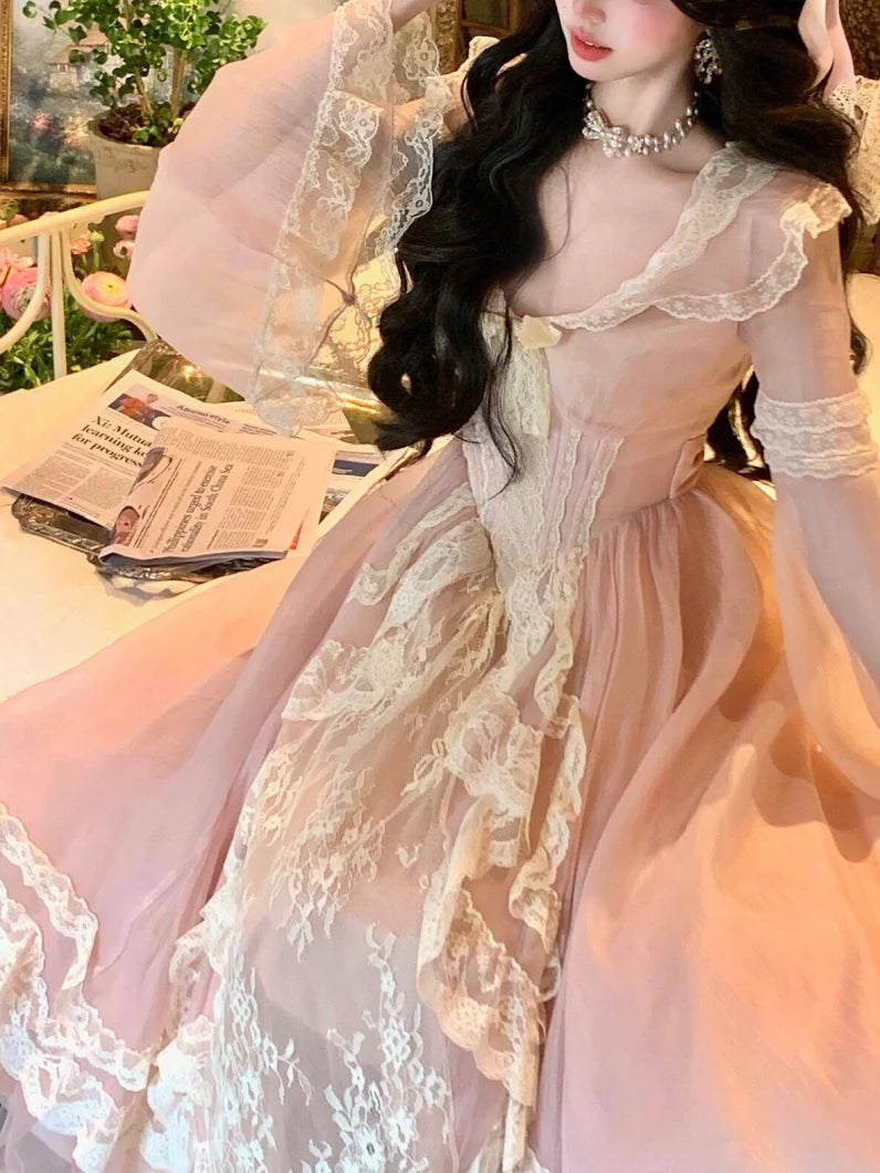 Victorian Rose Lace Princess Dress
