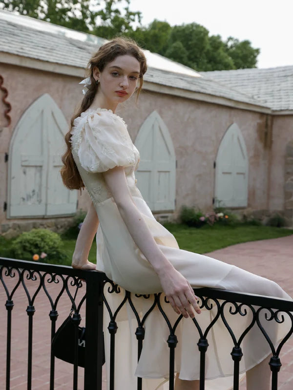 Enchanted Bloom of the Ivory Dawn Dress