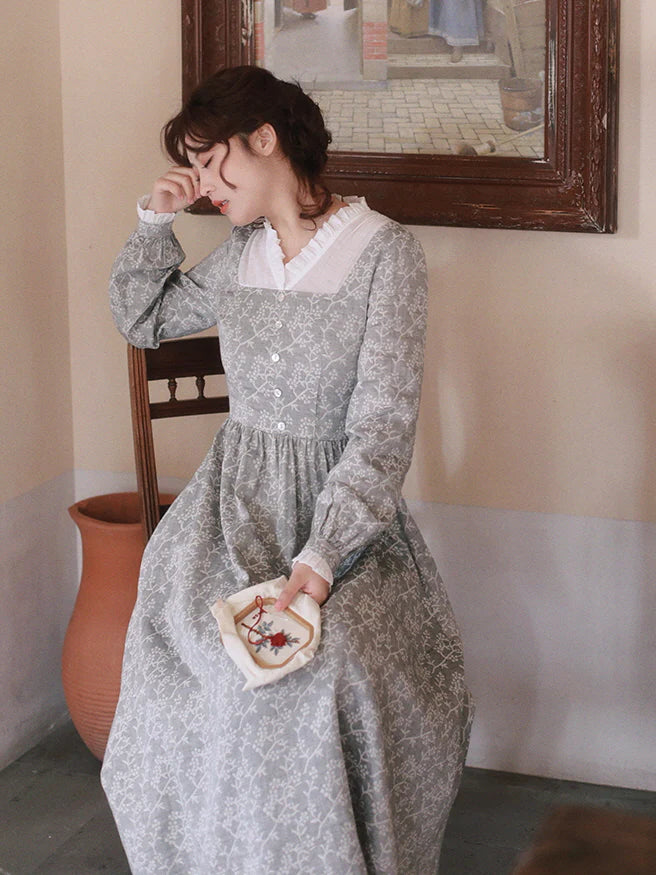 Retro Charm Cotton Lace Dress