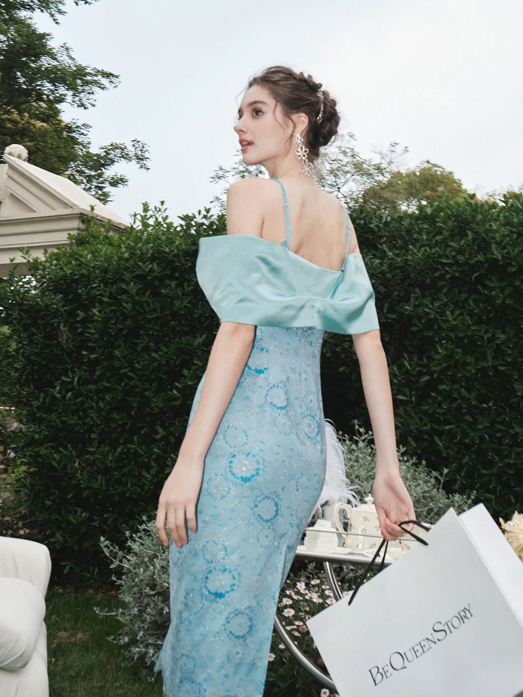 Aqua Garden Lace Dream Dress