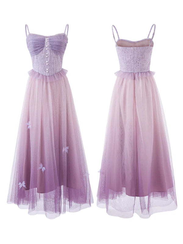 Ethereal Lavender Butterfly Dress