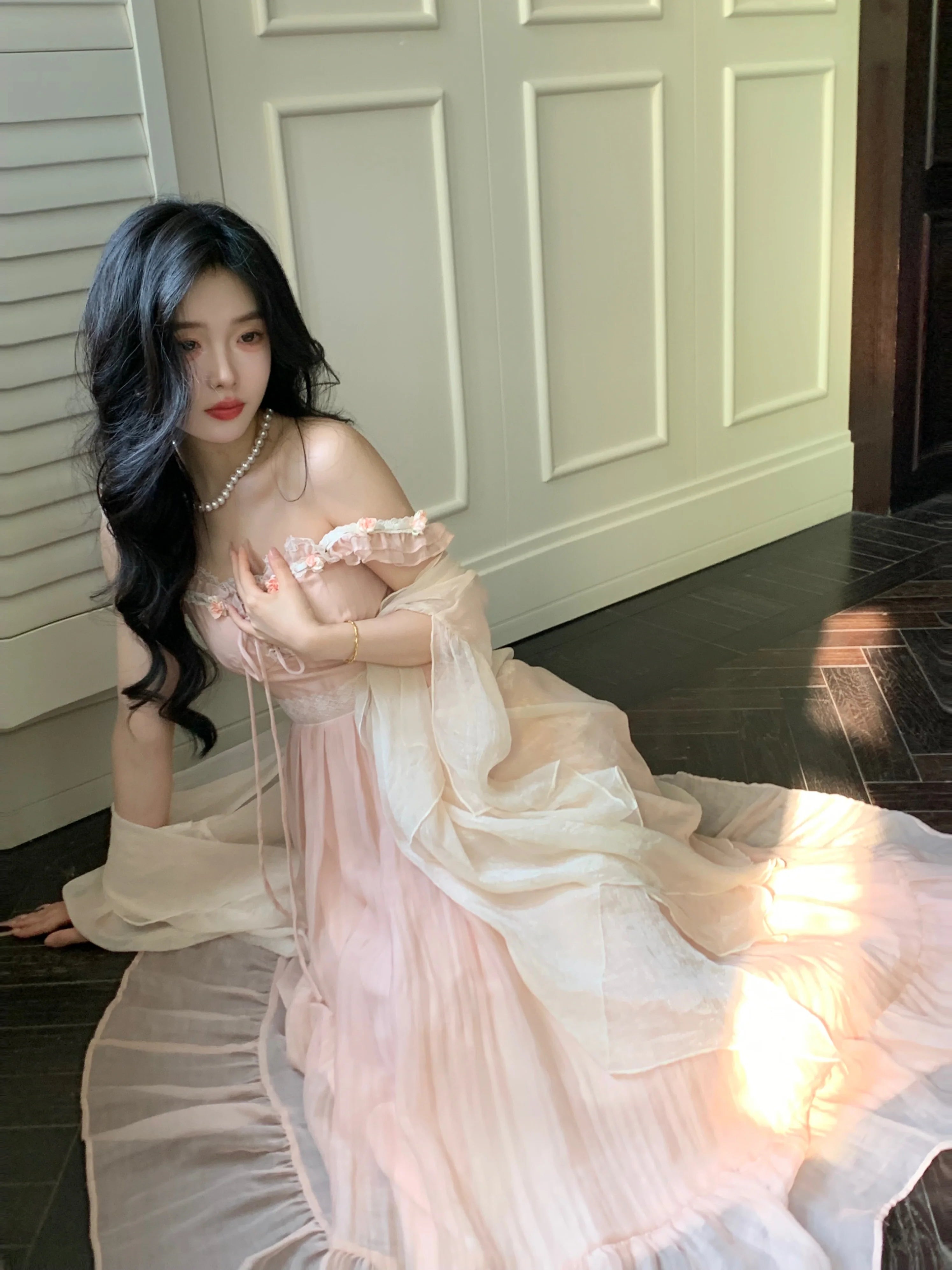 Blush Blossom Fairycore Dress