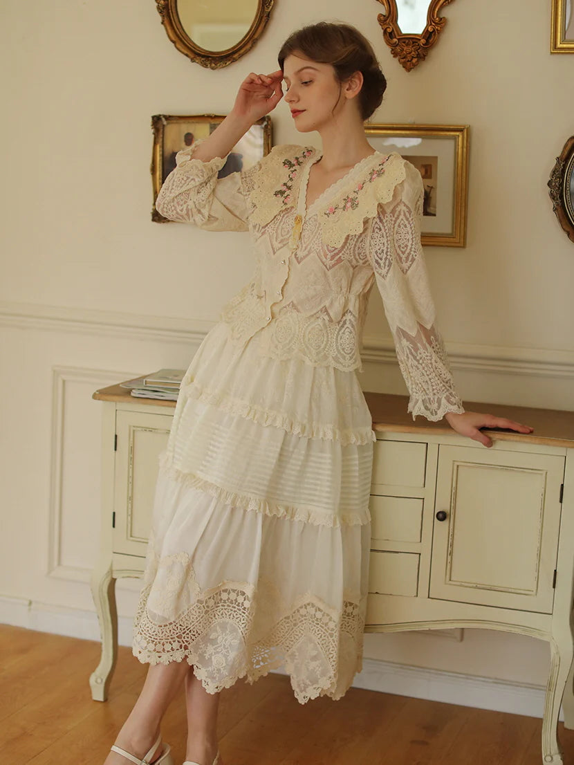 Lucy's Vintage Lace Elegance Skirt