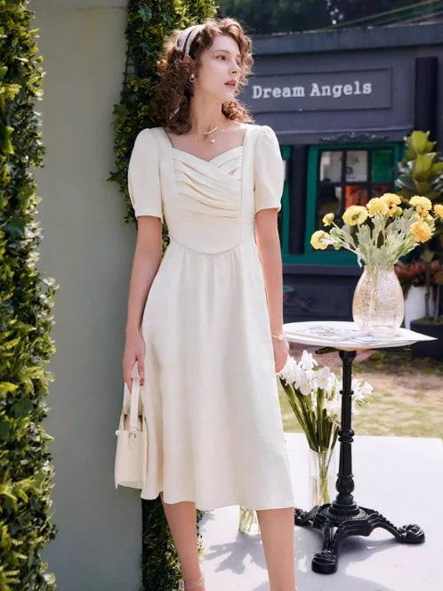 Elegant Pleated Sweetheart Dress