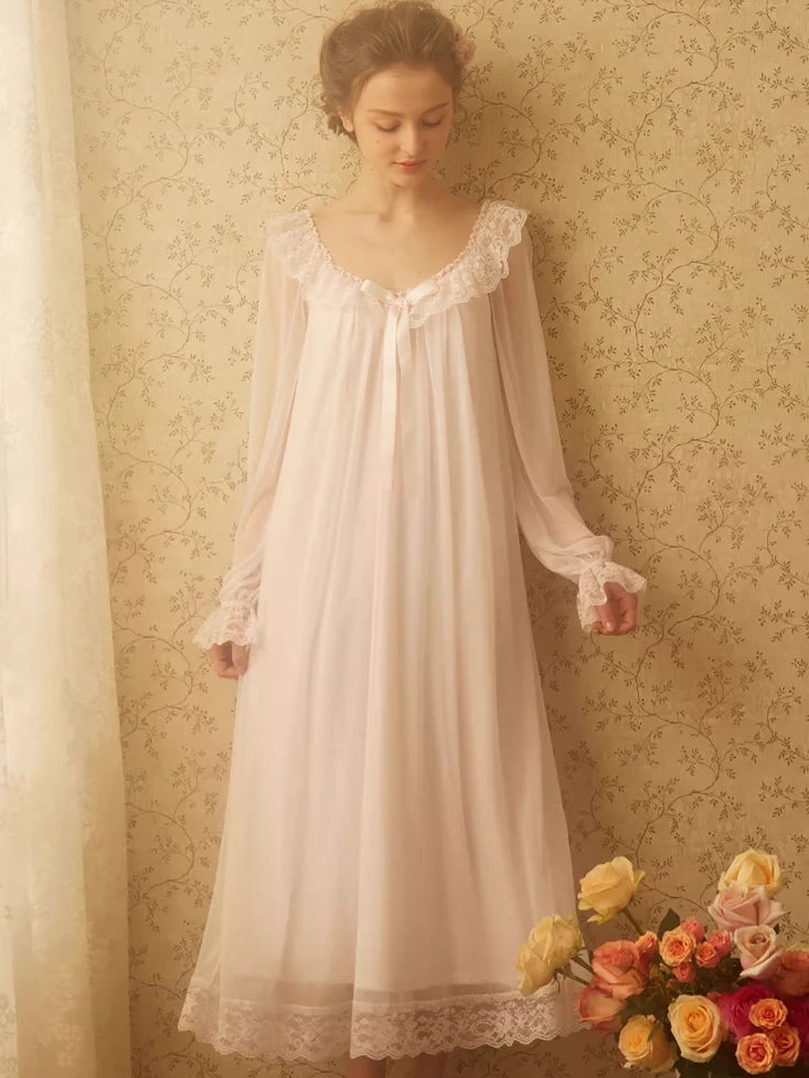 Ethereal Lace Romance Nightgown