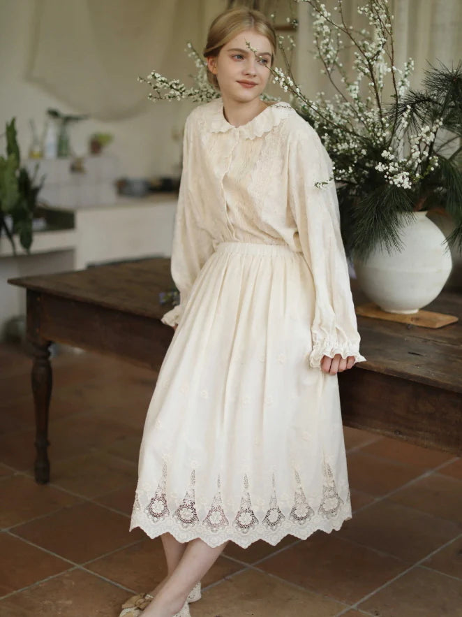 Lace Garden Cotton Petticoat Skirt