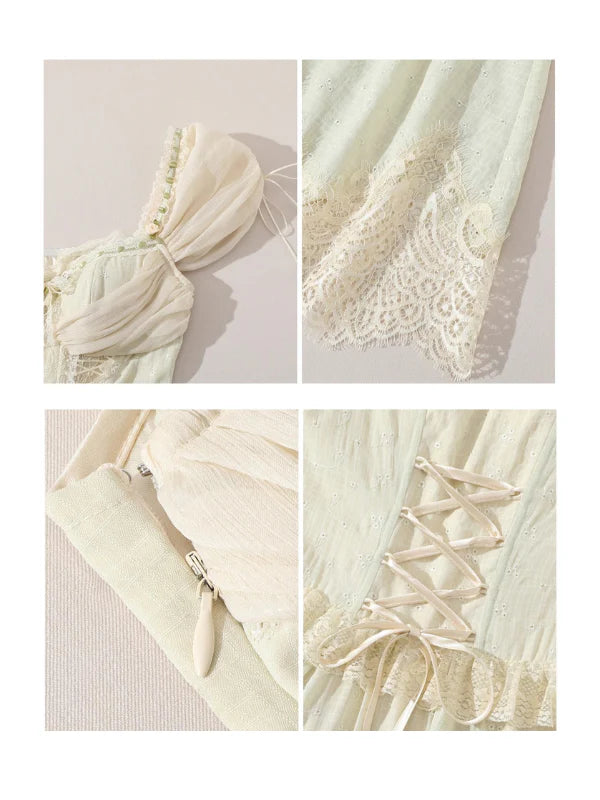 Ethereal Lace Coquette Dress