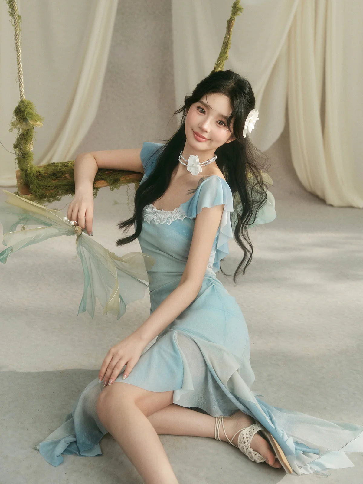 Celestial Blue Fairycore Dress